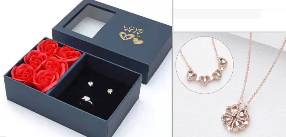 Magnetic Folding Heart Shaped Neclace